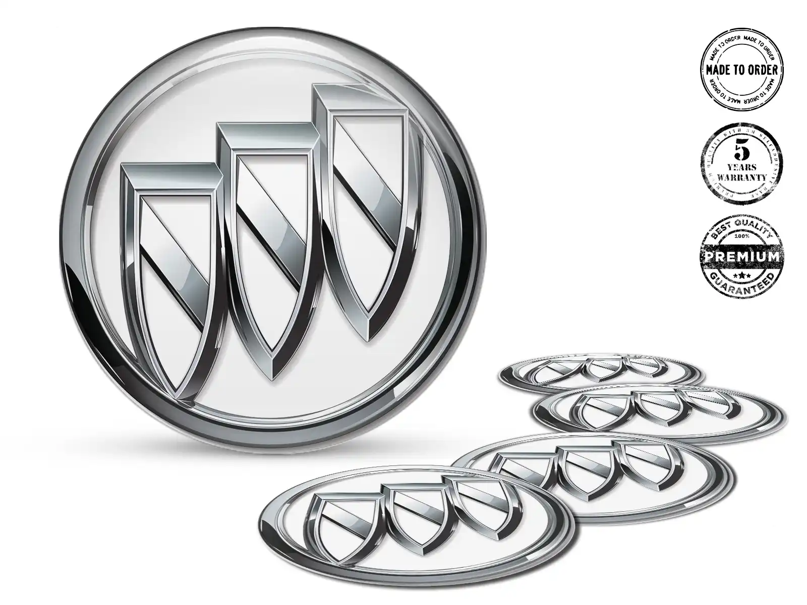 Buick Pegatinas Aro Bombadas Prisma Cuántico Premium